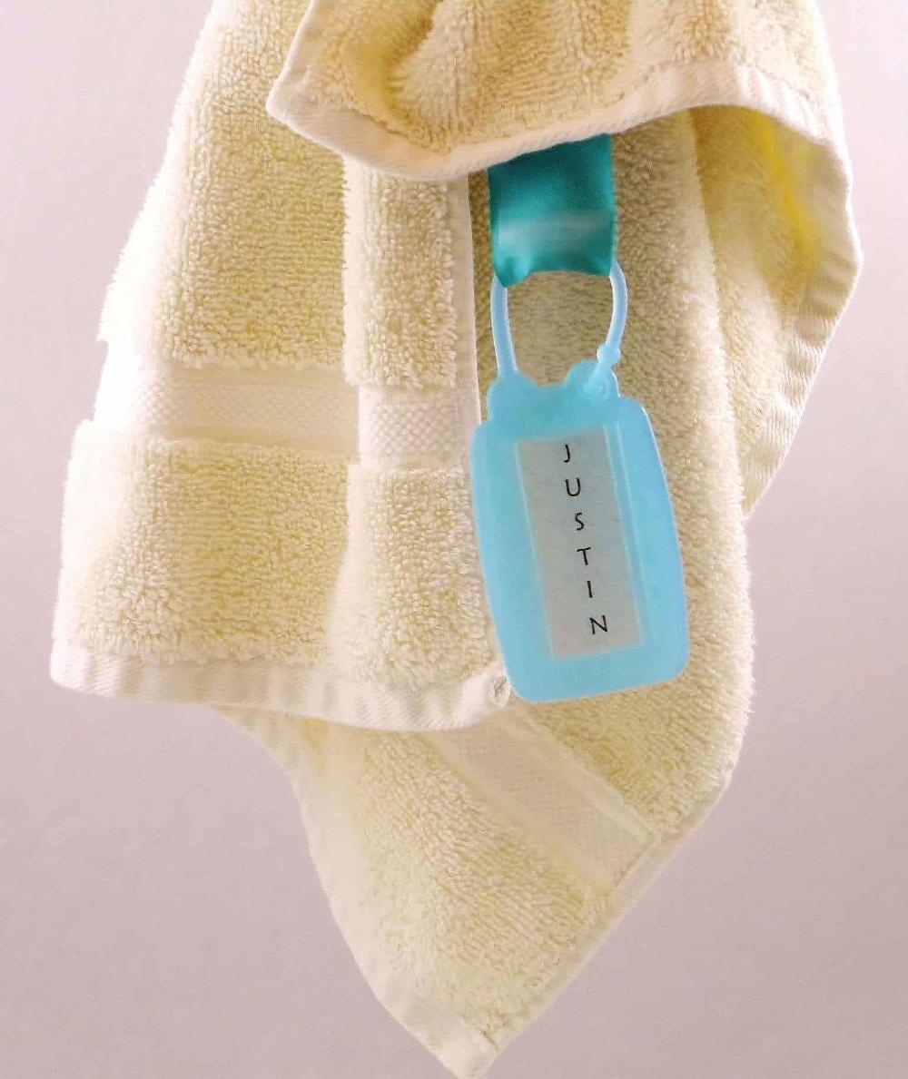 Personalized towel with TOWEL TAG id™ 